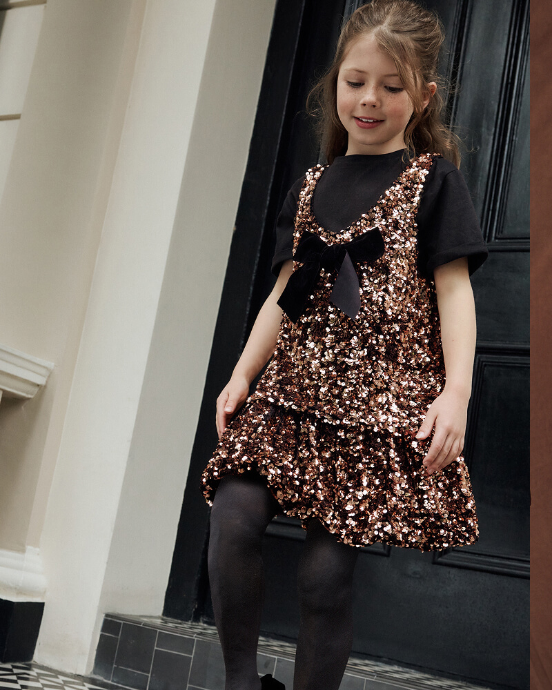 Ropa de niña con lentejuelas