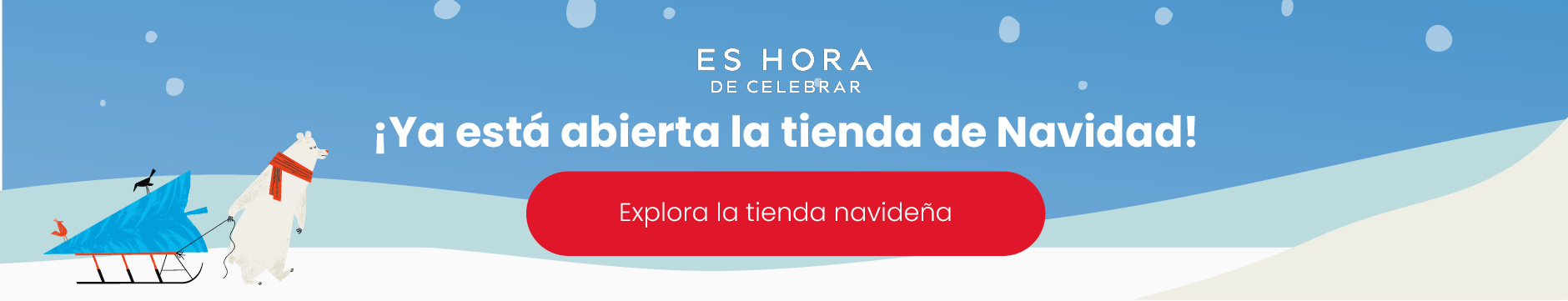 La tienda de Navidad está abierta HP Banner-Español